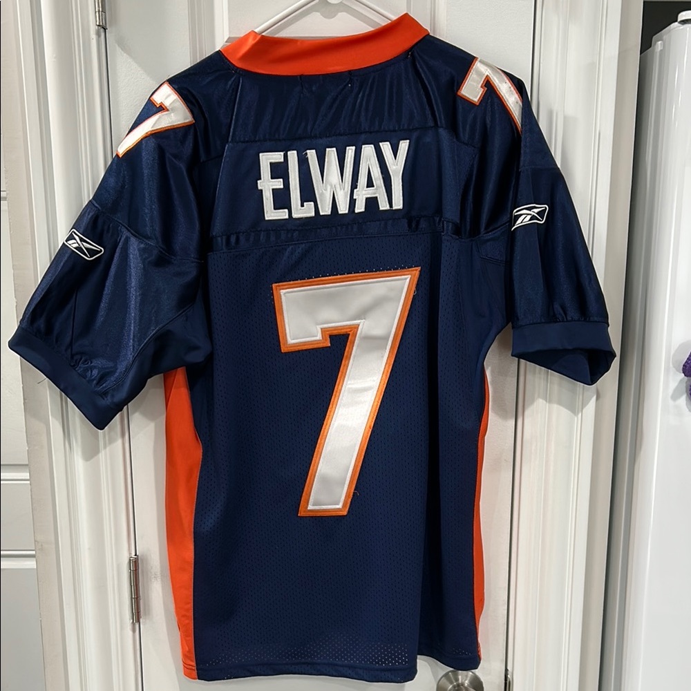 Mitchell & Ness Denver Broncos - Blue and Orange Jersey with Elway Number 7
